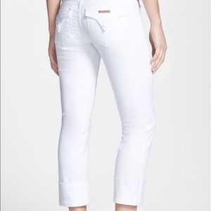 White Hudson Cropped Jeans